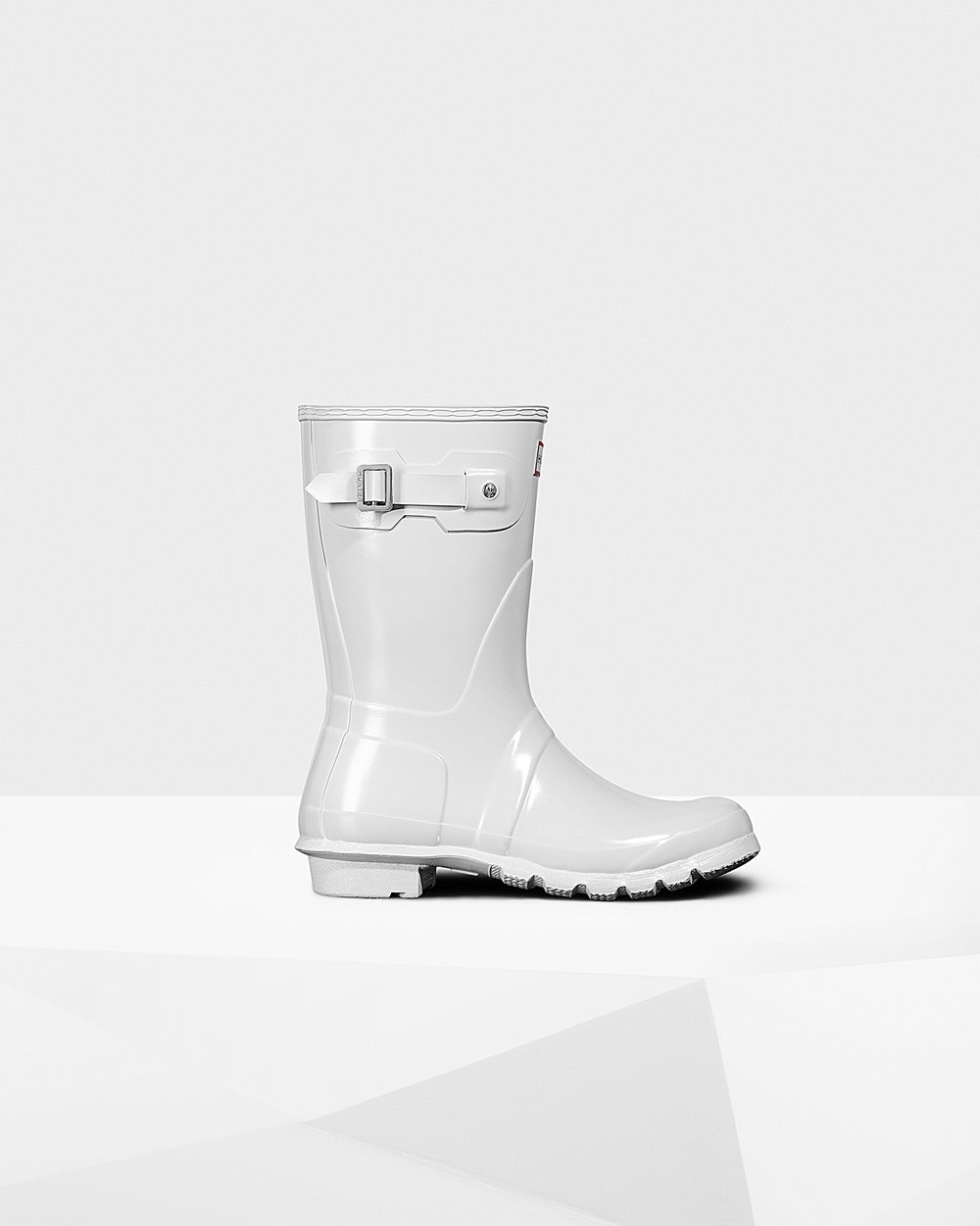 Womens Hunter Short Rain Boots White - Original Gloss - 5974310-ZJ